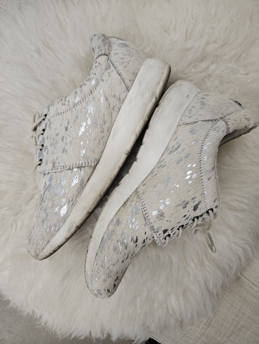 Maruti Pony Hair Sneakers With Silver Burnout